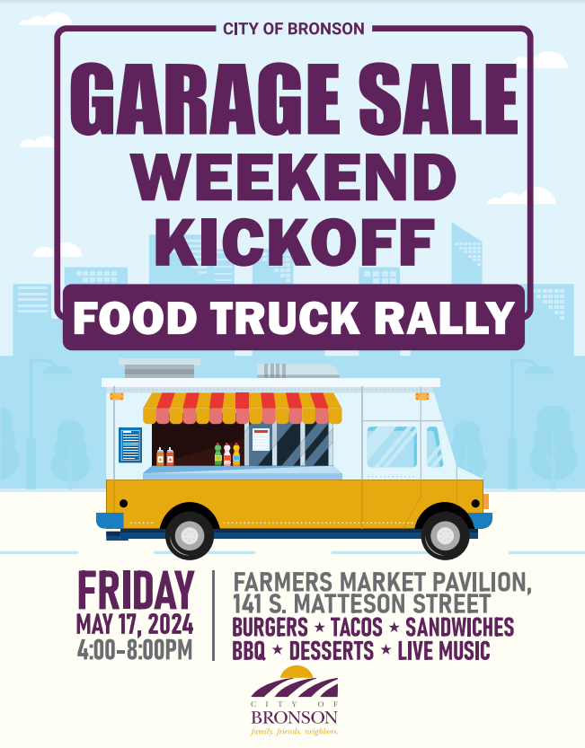 Bronson Garage Sale Weekend Kickoff Party Coldwater Country